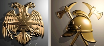 3d модели символы, гербы, логотипы, эмблемы для ЧПУ