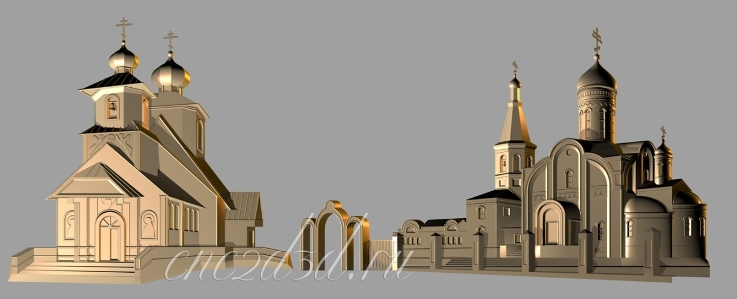 3d модели архитектуры для станка с ЧПУ, здания, памятники, соборы, церкви и др.