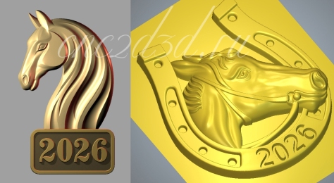 3d модели символов года. Лошадь 3d модель
